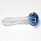 Blue and white glass pipe