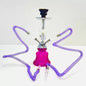 Luxor Shisha Hookah 13" - 2 Hose With Ceramic Vase and Cone Purple color