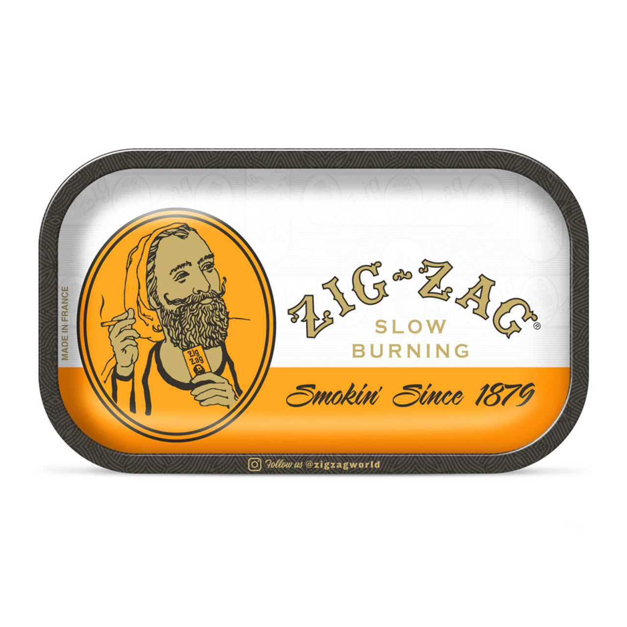 Zig-Zag Metal Rolling Tray Small Classic